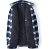 image:imageLands End Mens Super Brushed Shirt JacketAged Steel HeatherBlue Plaid