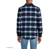 image:imageLands End Mens Super Brushed Shirt JacketAged Steel HeatherBlue Plaid