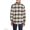 image:imageLands End Mens Super Brushed Shirt JacketBlackKhaki Plaid