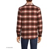 image:imageLands End Mens Super Brushed Shirt JacketRich CoffeeDark Orange Plaid