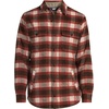 image:imageLands End Mens Super Brushed Shirt JacketRich CoffeeDark Orange Plaid