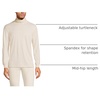 image:imageLands End Mens SuperT Cotton TurtleneckFlax Heather