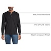 image:imageLands End Mens SuperT Long Sleeve Henley ShirtBlack