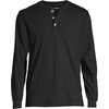 image:imageLands End Mens SuperT Long Sleeve Henley ShirtBlack