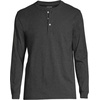 image:imageLands End Mens SuperT Long Sleeve Henley ShirtDark Charcoal Heather