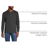 image:imageLands End Mens SuperT Long Sleeve Henley ShirtDark Charcoal Heather