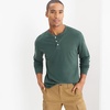 image:imageLands End Mens SuperT Long Sleeve Henley ShirtDeep Woodland Green