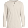 image:imageLands End Mens SuperT Long Sleeve Henley ShirtFlax Heather