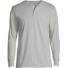 image:imageLands End Mens SuperT Long Sleeve Henley ShirtGray Heather