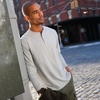 image:imageLands End Mens SuperT Long Sleeve Henley ShirtGray Heather
