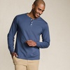 image:imageLands End Mens SuperT Long Sleeve Henley ShirtNightfall Blue