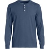 image:imageLands End Mens SuperT Long Sleeve Henley ShirtNightfall Blue