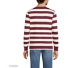 image:imageLands End Mens SuperT Long Sleeve TShirtBurgundyIvory Even Stripe