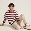 image:imageLands End Mens SuperT Long Sleeve TShirtBurgundyIvory Even Stripe