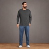 image:imageLands End Mens SuperT Long Sleeve TShirtDark Charcoal Heather