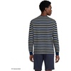 image:imageLands End Mens SuperT Long Sleeve TShirtNavyMineral Yellow Stripe