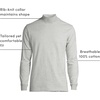 image:imageLands End Mens SuperT Mock TurtleneckGray Heather