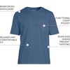 image:imageLands End Mens SuperT Short Sleeve TShirt with PocketNautical Blue Heather