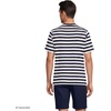 image:imageLands End Mens SuperT Short Sleeve TShirtNavyIvory Stripe