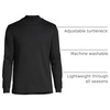 image:imageLands End Mens Supima Cotton Mock TurtleneckBlack