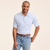 image:imageLands End Mens Supima Cotton Polo ShirtLight Pool Blue Heather
