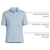 image:imageLands End Mens Supima Cotton Polo ShirtPale Slate Blue