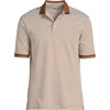 image:imageLands End Mens Supima Cotton Polo ShirtRich Ginger Brown Stripe