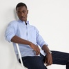 image:imageLands End Mens Tailored Fit No Iron Solid AmericanGrown Supima Cotton Pinpoint Buttondown Collar Dress ShirtLight Blue