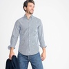 image:imageLands End Mens Tailored Fit No Iron Solid AmericanGrown Supima Cotton Pinpoint Buttondown Collar Dress ShirtRich Sapphire Check