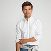 image:imageLands End Mens Tailored Fit No Iron Solid AmericanGrown Supima Cotton Pinpoint Buttondown Collar Dress ShirtWhite