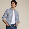 image:imageLands End Mens Tailored Fit No Iron Twill Long Sleeve ShirtDeep Sea NavyTourmaline Plaid
