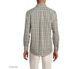 image:imageLands End Mens Tailored Fit No Iron Twill Long Sleeve ShirtFresh EvergreenGreen Plaid
