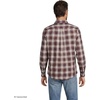 image:imageLands End Mens Tailored Fit No Iron Twill Long Sleeve ShirtLush BurgundyTan Plaid