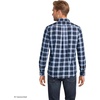 image:imageLands End Mens Tailored Fit No Iron Twill Long Sleeve ShirtMuted BlueIvory Windowpane