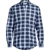 image:imageLands End Mens Tailored Fit No Iron Twill Long Sleeve ShirtMuted BlueIvory Windowpane