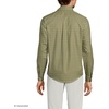 image:imageLands End Mens Tailored Fit No Iron Twill Long Sleeve ShirtRiver Stone GreenGold Plaid