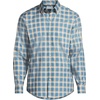 image:imageLands End Mens Tailored Fit No Iron Twill Long Sleeve ShirtSoft Peacock Plaid