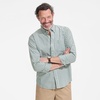 image:imageLands End Mens Traditional Fit Essential Lightweight Poplin ShirtEucalyptus Gingham