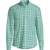 image:imageLands End Mens Traditional Fit Essential Lightweight Poplin ShirtMineral AquaSeagrass Plaid
