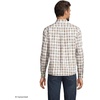 image:imageLands End Mens Traditional Fit Essential Lightweight Poplin ShirtVintage TaupeWhite Plaid