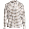 image:imageLands End Mens Traditional Fit Essential Lightweight Poplin ShirtVintage TaupeWhite Plaid