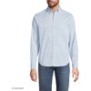 image:imageLands End Mens Traditional Fit Long Sleeve Travel Kit ShirtClearlake Blue Plaid