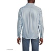 image:imageLands End Mens Traditional Fit Long Sleeve Travel Kit ShirtOlive DrabBlue Plaid