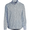 image:imageLands End Mens Traditional Fit Long Sleeve Travel Kit ShirtRadiant NavyBlue Floral