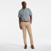 image:imageLands End Mens Traditional Fit Short Sleeve Travel Kit ShirtEucalyptusWhite Plaid