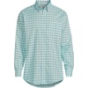 image:imageLands End Mens Traditional Fit Solid No Iron AmericanGrown Supima Oxford Dress ShirtPale SkyEucalyptus Plaid