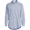 image:imageLands End Mens Traditional Fit Solid No Iron AmericanGrown Supima Pinpoint Buttondown Collar Dress ShirtDeep Sea Navy Breeze Plaid