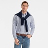 image:imageLands End Mens Traditional Fit Solid No Iron AmericanGrown Supima Pinpoint Buttondown Collar Dress ShirtDeep Sea Navy Breeze Plaid