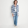 image:imageLands End Womens Anyweather Fleece Shirt JacketDeep Sea NavyCornflower Plaid