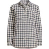 image:imageLands End Womens Anyweather Fleece Shirt JacketIvory Latte Plaid